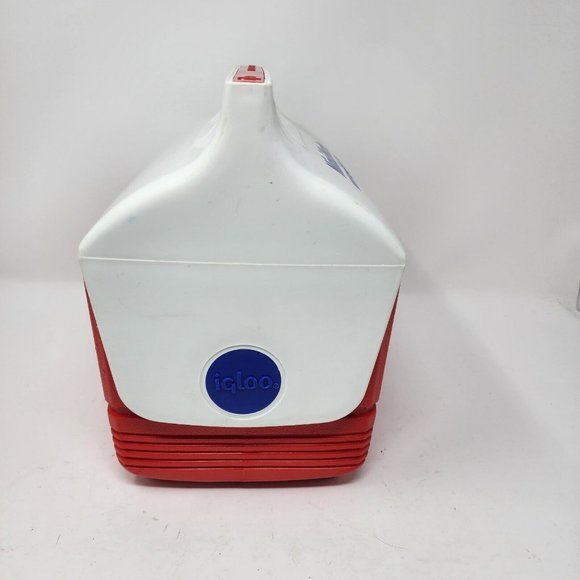 Igloo MiniMate 6 Can Red White Blue Personal Sized Cooler-Lunch Box 90's Vintage - Picture 2 of 11
